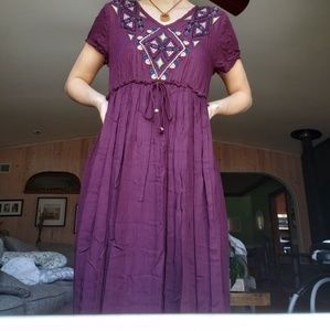 Plum maxi dress